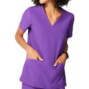 Figs Ultra Violet Casma Scrub Top